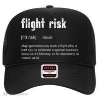 Flight Risk For Frequent Travelers Funny Travel Definition Hat thumb 0