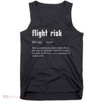 Flight Risk For Frequent Travelers Funny Travel Definition Tank Top thumb 0