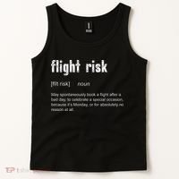 Flight Risk For Frequent Travelers Funny Travel Definition Tank Top thumb 2