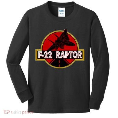 F22 Raptor Fighter Jet Kids Long Sleeve Shirt