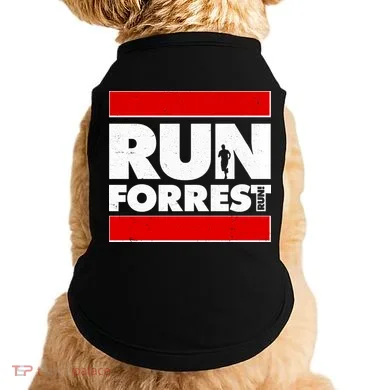 Funny Run Forrest Run Logo Doggie Tank