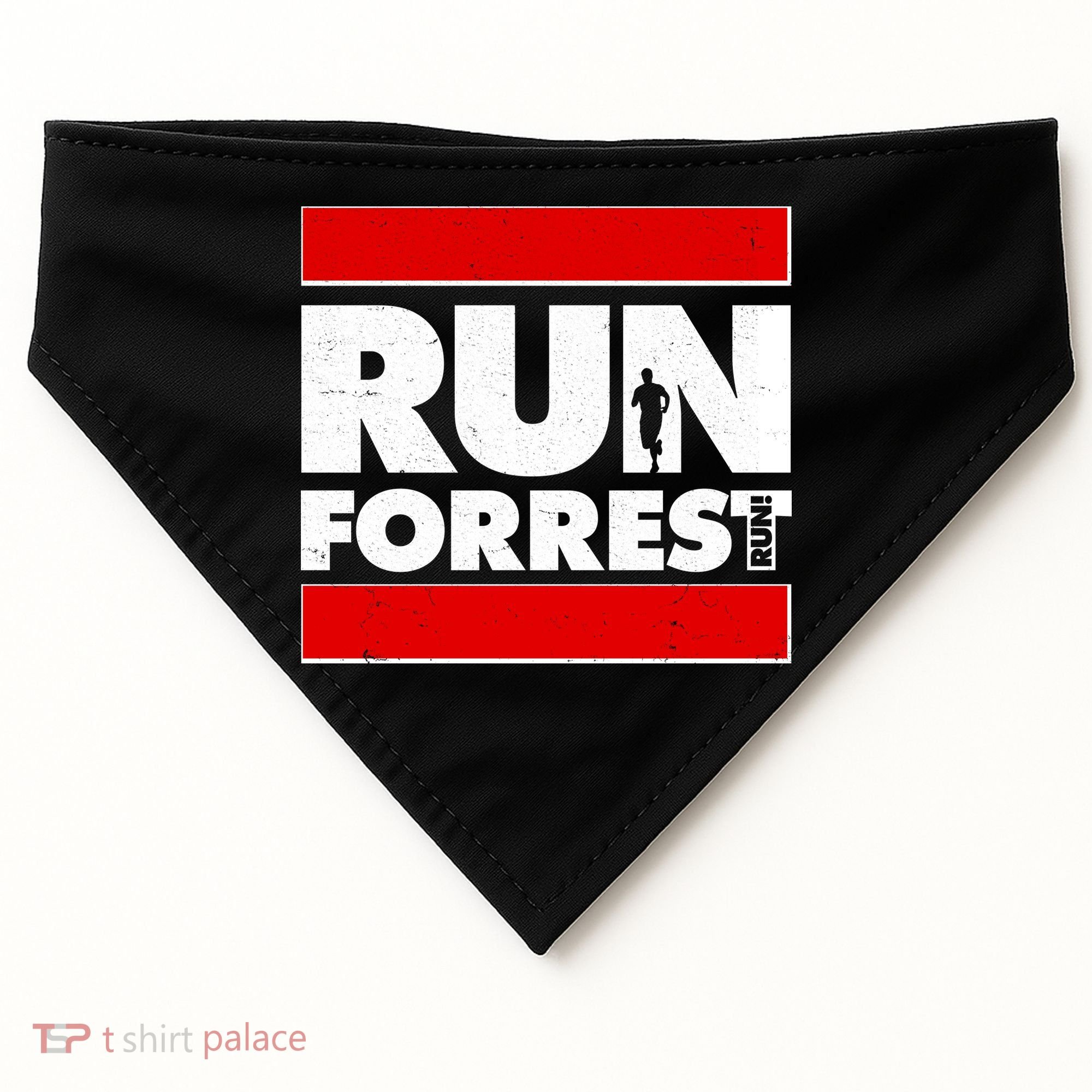 Funny Run Forrest Run Logo USA-Made Doggie Bandana