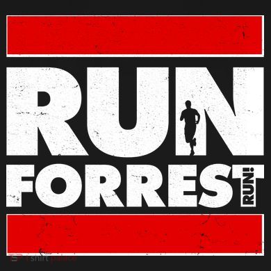 Funny Run Forrest Run Logo Flexfit Unipanel Trucker Cap