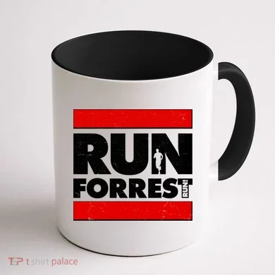 Funny Run Forrest Run Logo Coffee Mug back