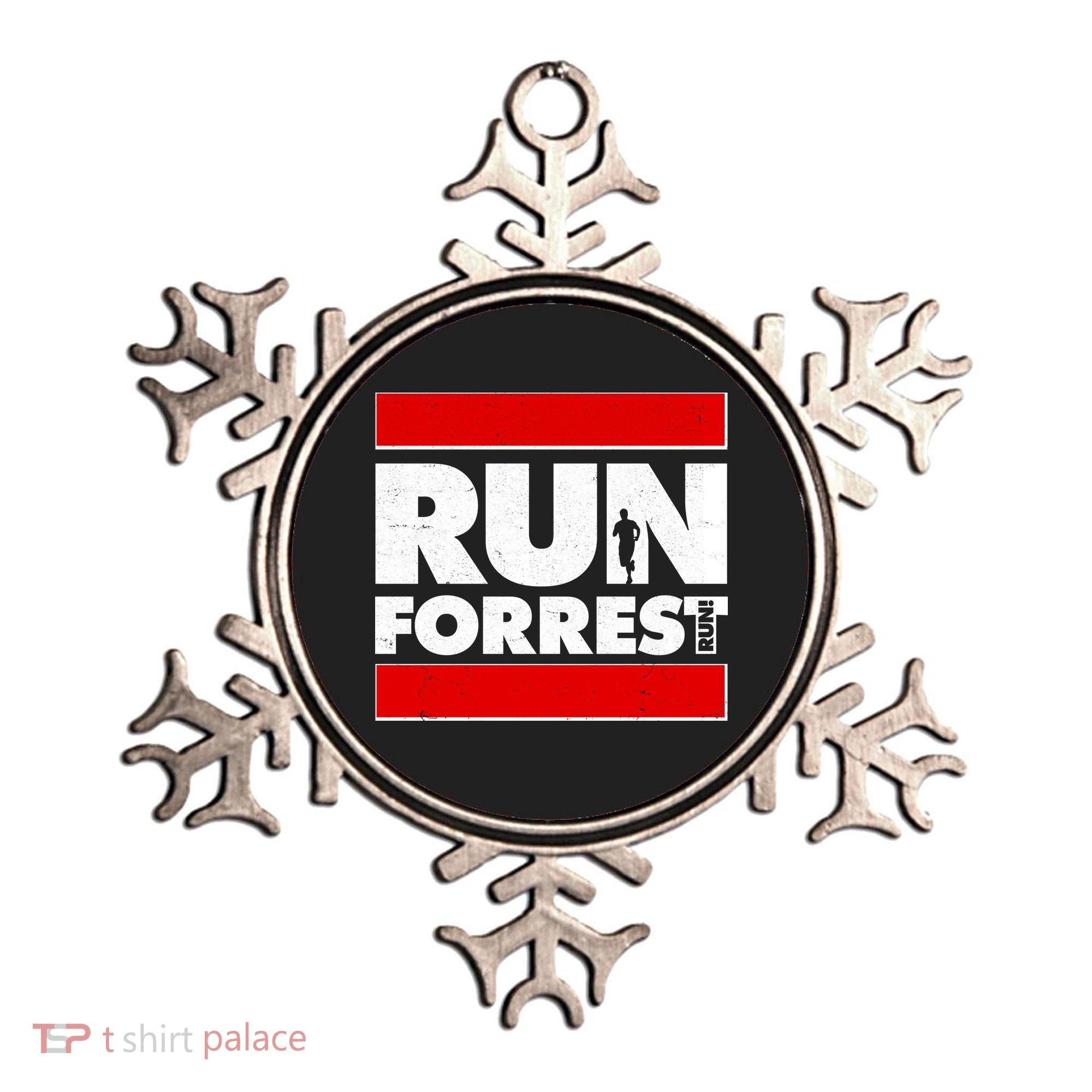 Funny Run Forrest Run Logo Ornament