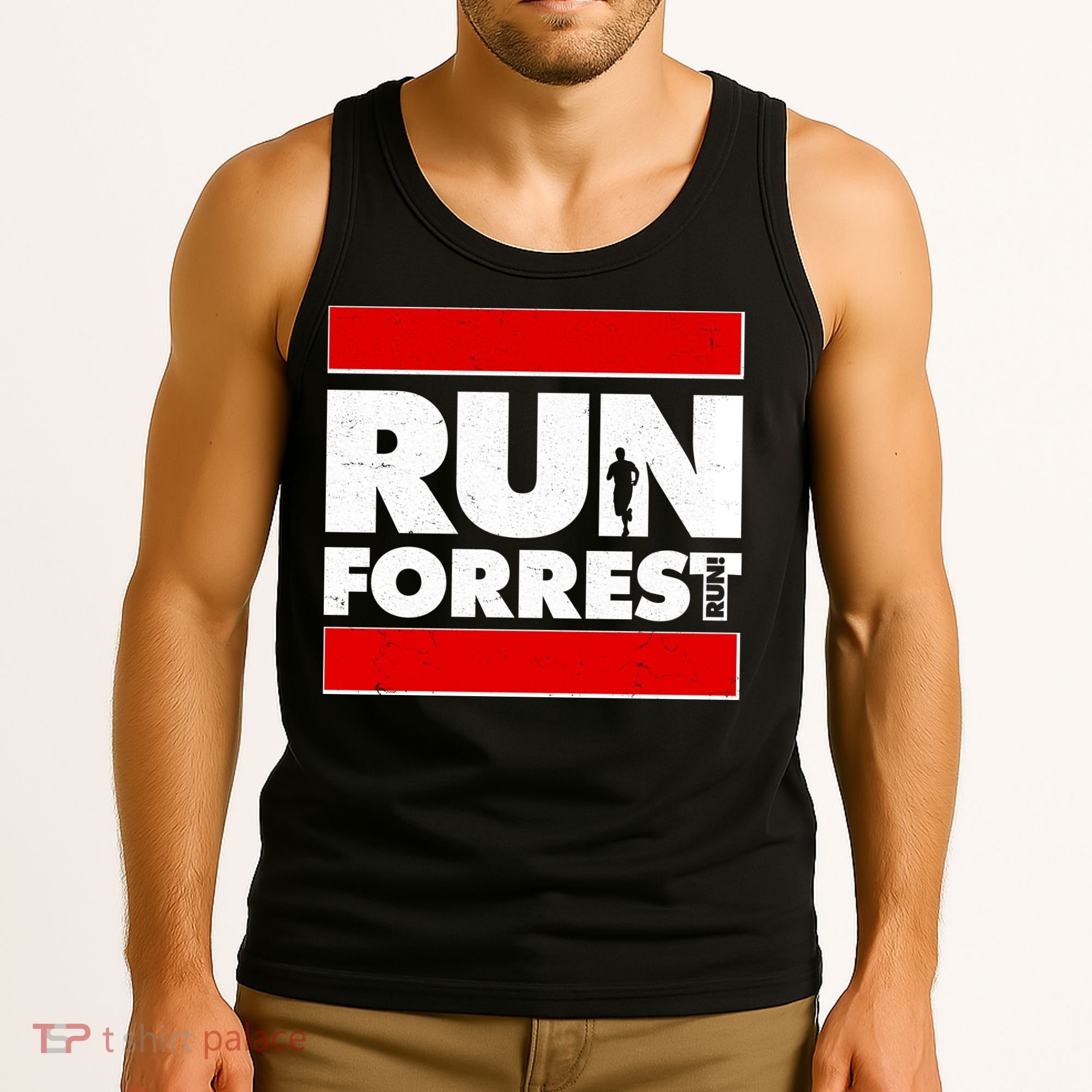 Funny Run Forrest Run Logo Tank Top