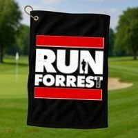 Funny Run Forrest Run Logo Golf Towel thumb 1