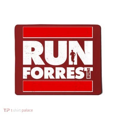 Funny Run Forrest Run Logo Mousepad