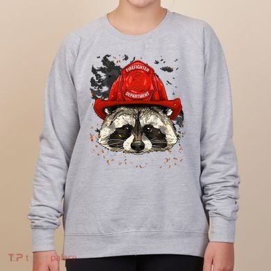Firefighter Raccoon Fire Department Fireman Trash Panda Women's Sweatshirt