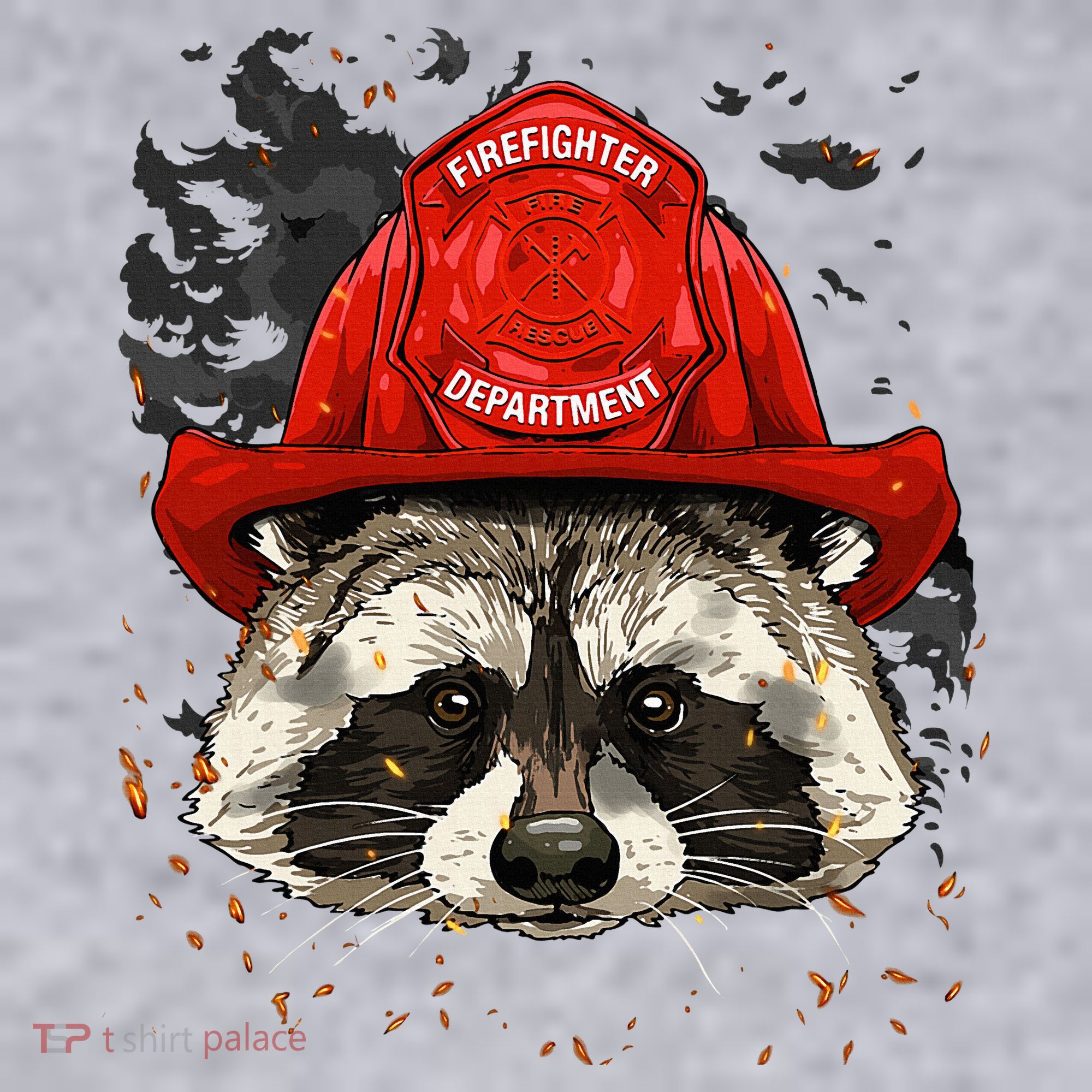 Firefighter Raccoon Fire Department Fireman Trash Panda Women's Sweatshirt