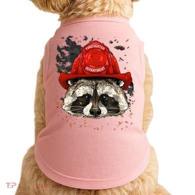 Firefighter Raccoon Fire Department Fireman Trash Panda Doggie Tank