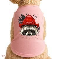 Firefighter Raccoon Fire Department Fireman Trash Panda Doggie Tank thumb 0