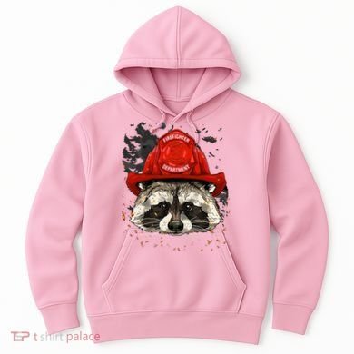 Firefighter Raccoon Fire Department Fireman Trash Panda Hoodie