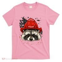 Firefighter Raccoon Fire Department Fireman Trash Panda T-Shirt thumb 0