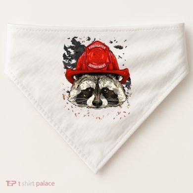 Firefighter Raccoon Fire Department Fireman Trash Panda USA-Made Doggie Bandana