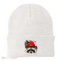 Firefighter Raccoon Fire Department Fireman Trash Panda Beanie thumb 0