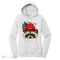 Firefighter Raccoon Fire Department Fireman Trash Panda Women's Hoodie thumb 0