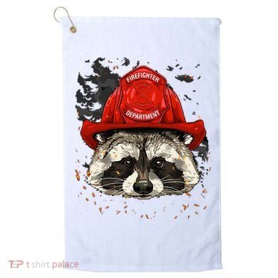 Firefighter Raccoon Fire Department Fireman Trash Panda Golf Towel