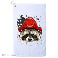 Firefighter Raccoon Fire Department Fireman Trash Panda Golf Towel thumb 0