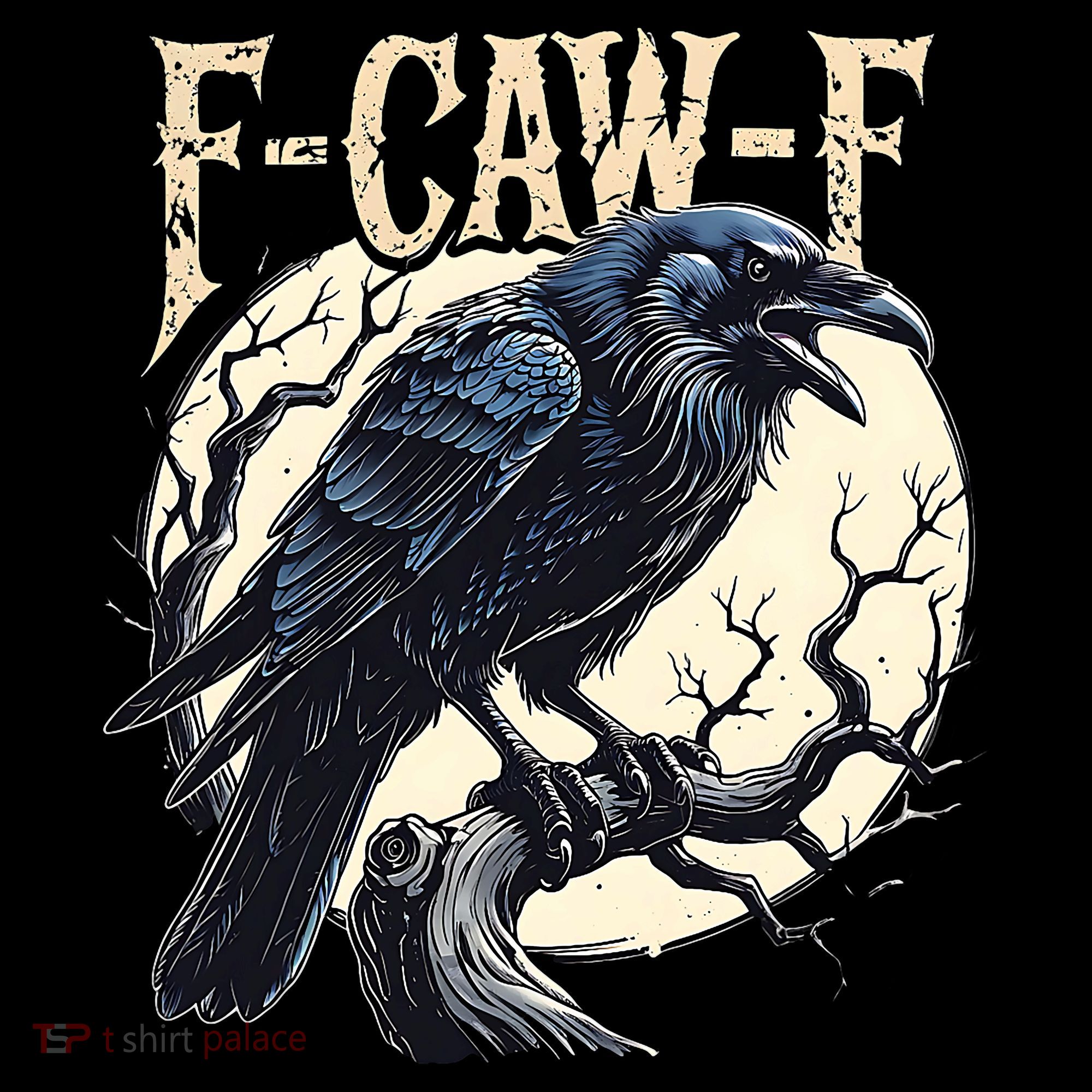 F-CAW-F Raven Funny Crow Pun Retro Gothic Aesthetic  Coffee Mug