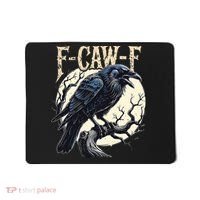 F-CAW-F Raven Funny Crow Pun Retro Gothic Aesthetic  Mousepad thumb 0