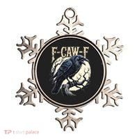 F-CAW-F Raven Funny Crow Pun Retro Gothic Aesthetic  Ornament thumb 0
