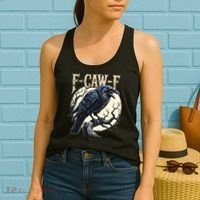 F-CAW-F Raven Funny Crow Pun Retro Gothic Aesthetic  Women's Tank Top thumb 2