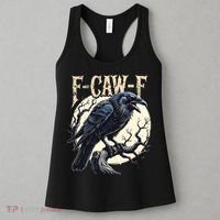 F-CAW-F Raven Funny Crow Pun Retro Gothic Aesthetic  Women's Tank Top thumb 3