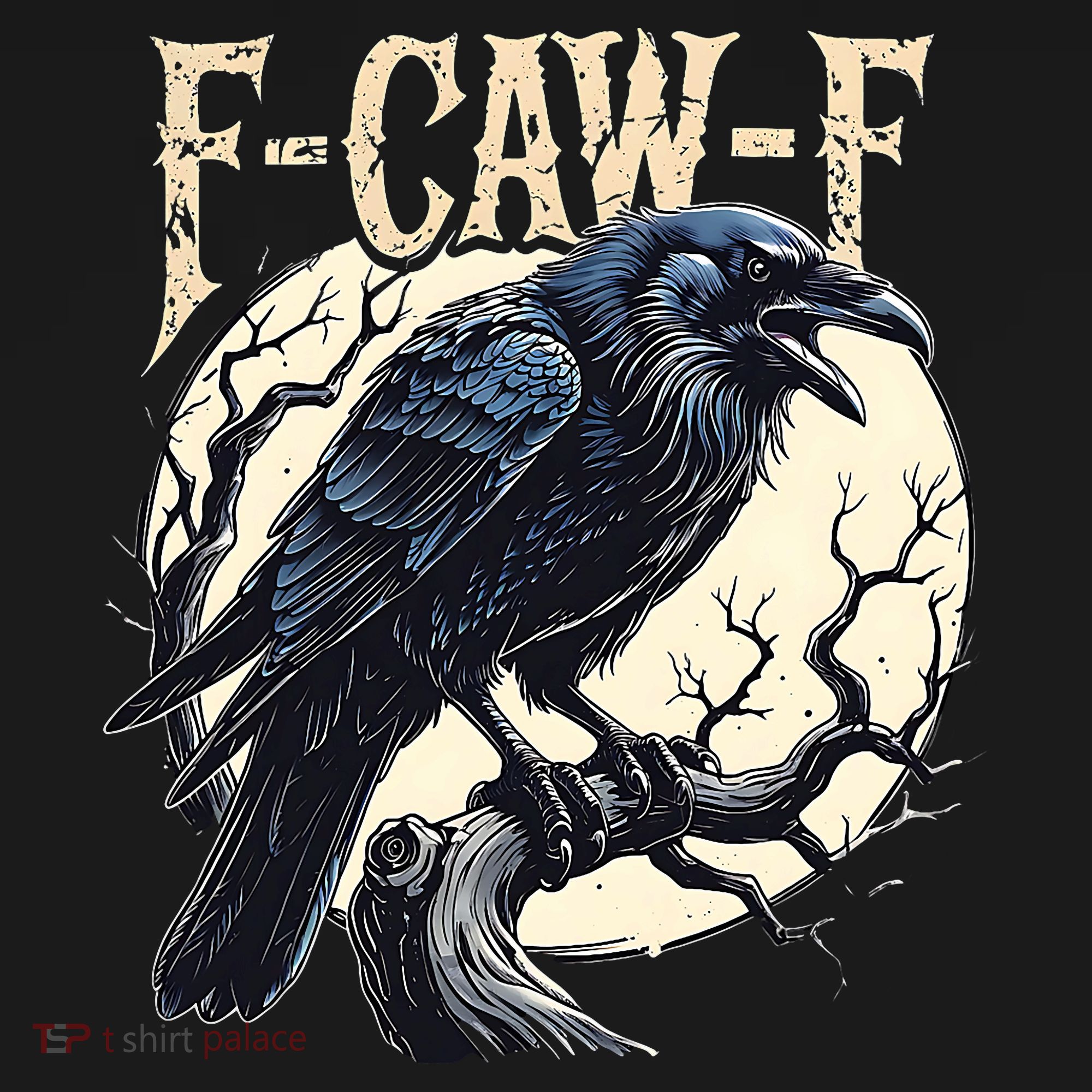 F-CAW-F Raven Funny Crow Pun Retro Gothic Aesthetic  Women's Tank Top
