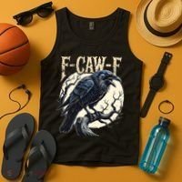 F-CAW-F Raven Funny Crow Pun Retro Gothic Aesthetic  Tank Top thumb 4