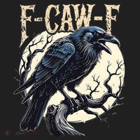 F-CAW-F Raven Funny Crow Pun Retro Gothic Aesthetic  Golf Towel thumb 3