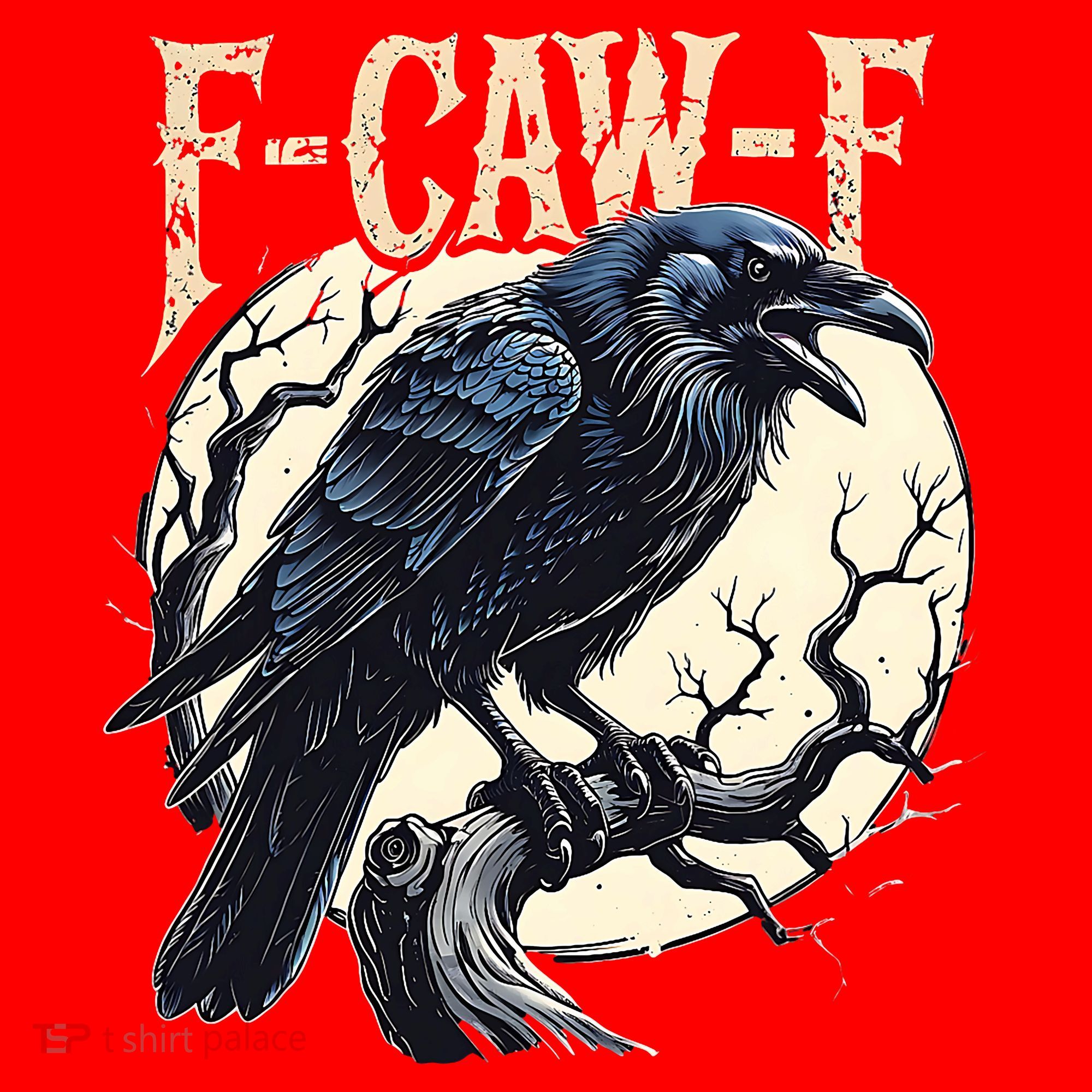 F-CAW-F Raven Funny Crow Pun Retro Gothic Aesthetic  Santa Hat
