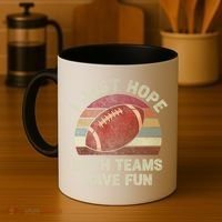 Funny Retro Football Gift I Just Hope Both Teams Have Fun Gift Coffee Mug thumb 4