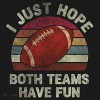 Funny Retro Football Gift I Just Hope Both Teams Have Fun Gift Women's Hoodie thumb 2