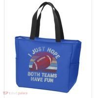 Funny Retro Football Gift I Just Hope Both Teams Have Fun Gift Tote Bag thumb 3