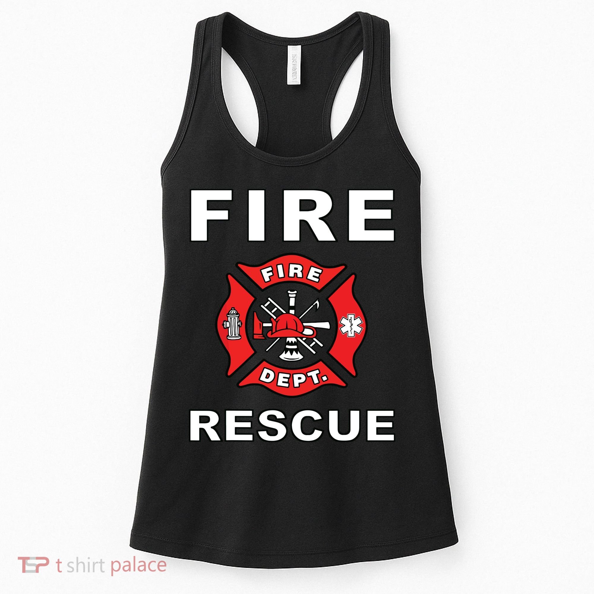 FIRE RESCUE FIRE FIGHTER FIREMAN Women's Tank Top