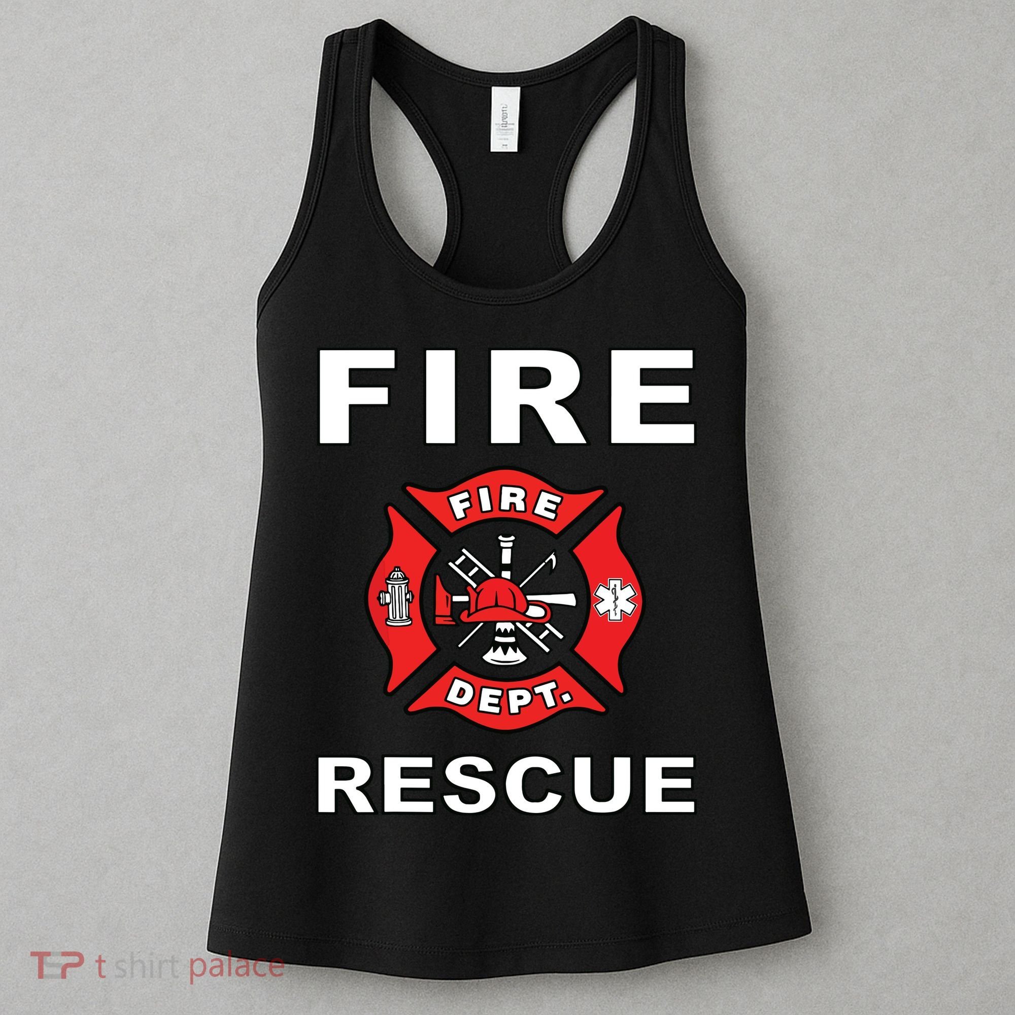 FIRE RESCUE FIRE FIGHTER FIREMAN Women's Tank Top