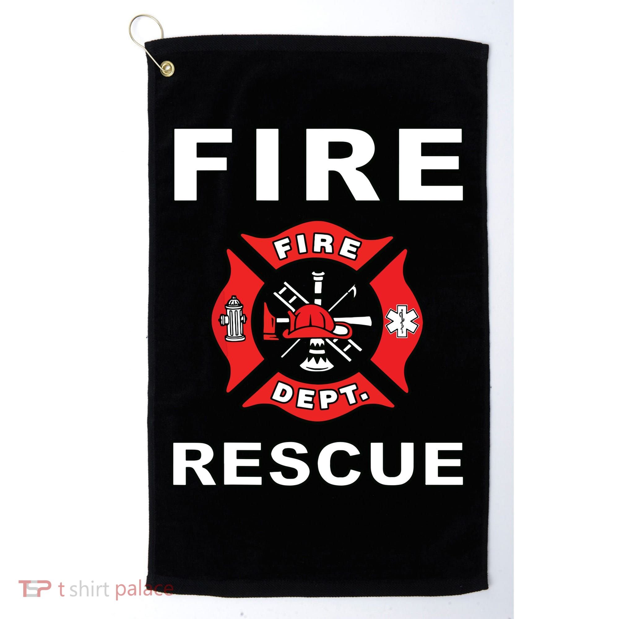FIRE RESCUE FIRE FIGHTER FIREMAN Golf Towel