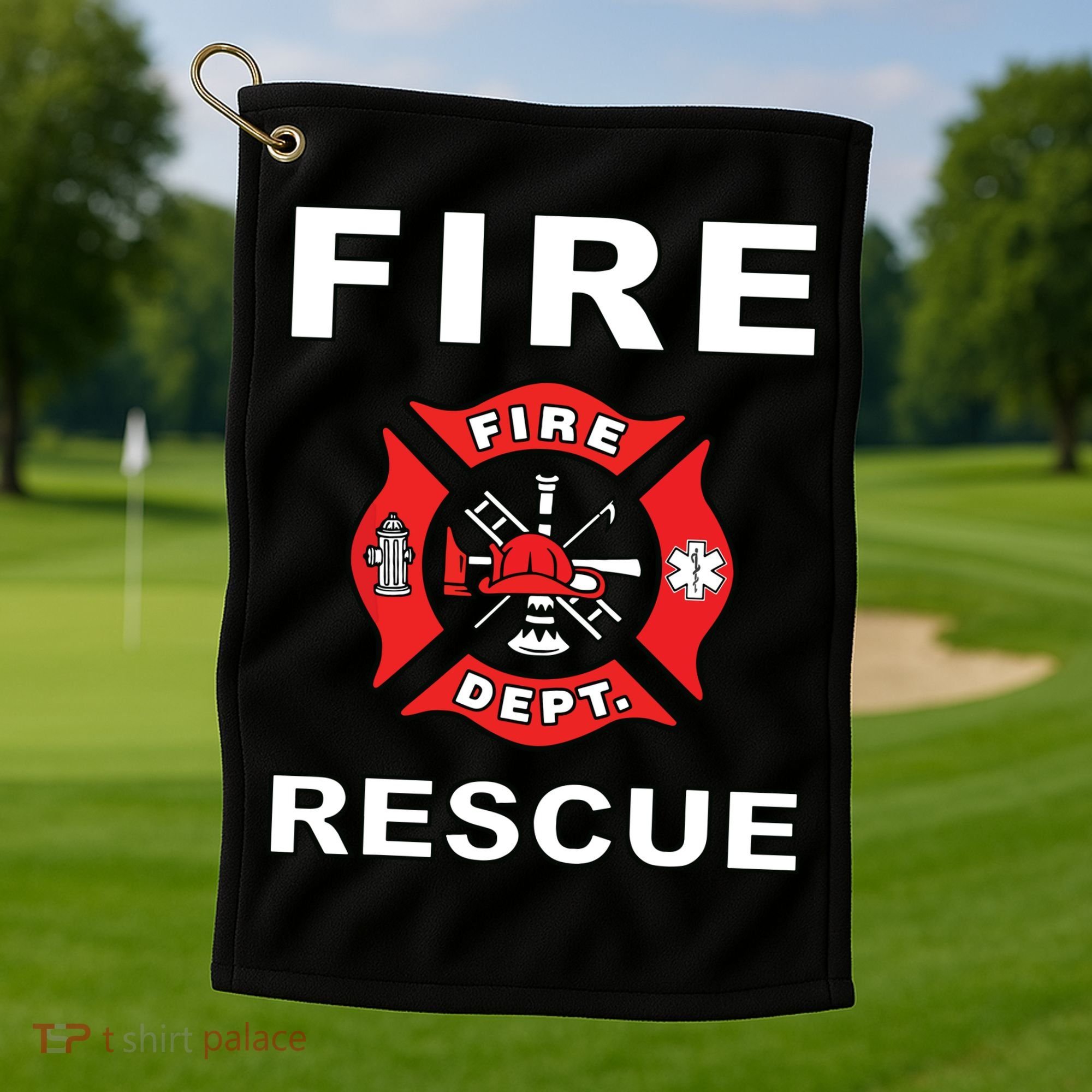FIRE RESCUE FIRE FIGHTER FIREMAN Golf Towel