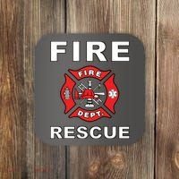 FIRE RESCUE FIRE FIGHTER FIREMAN Coaster thumb 0