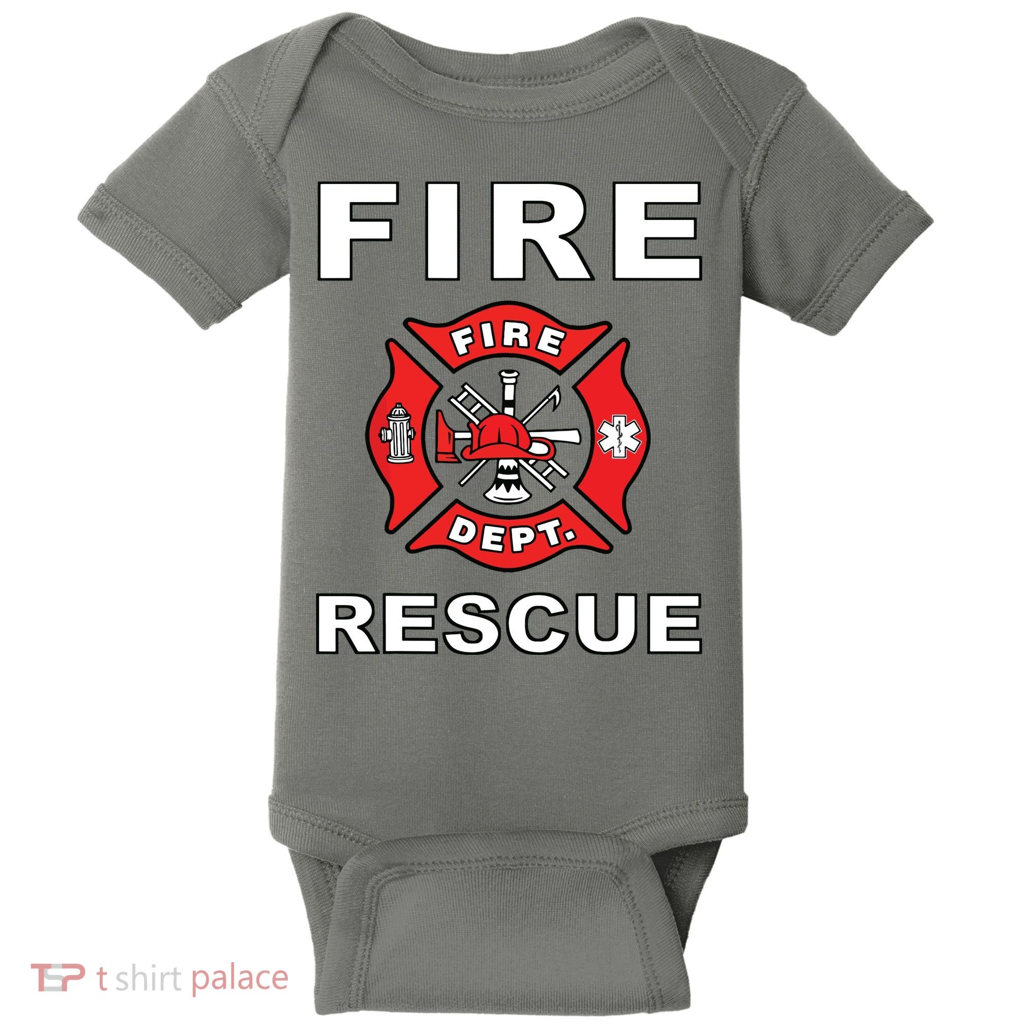 FIRE RESCUE FIRE FIGHTER FIREMAN Baby Bodysuit