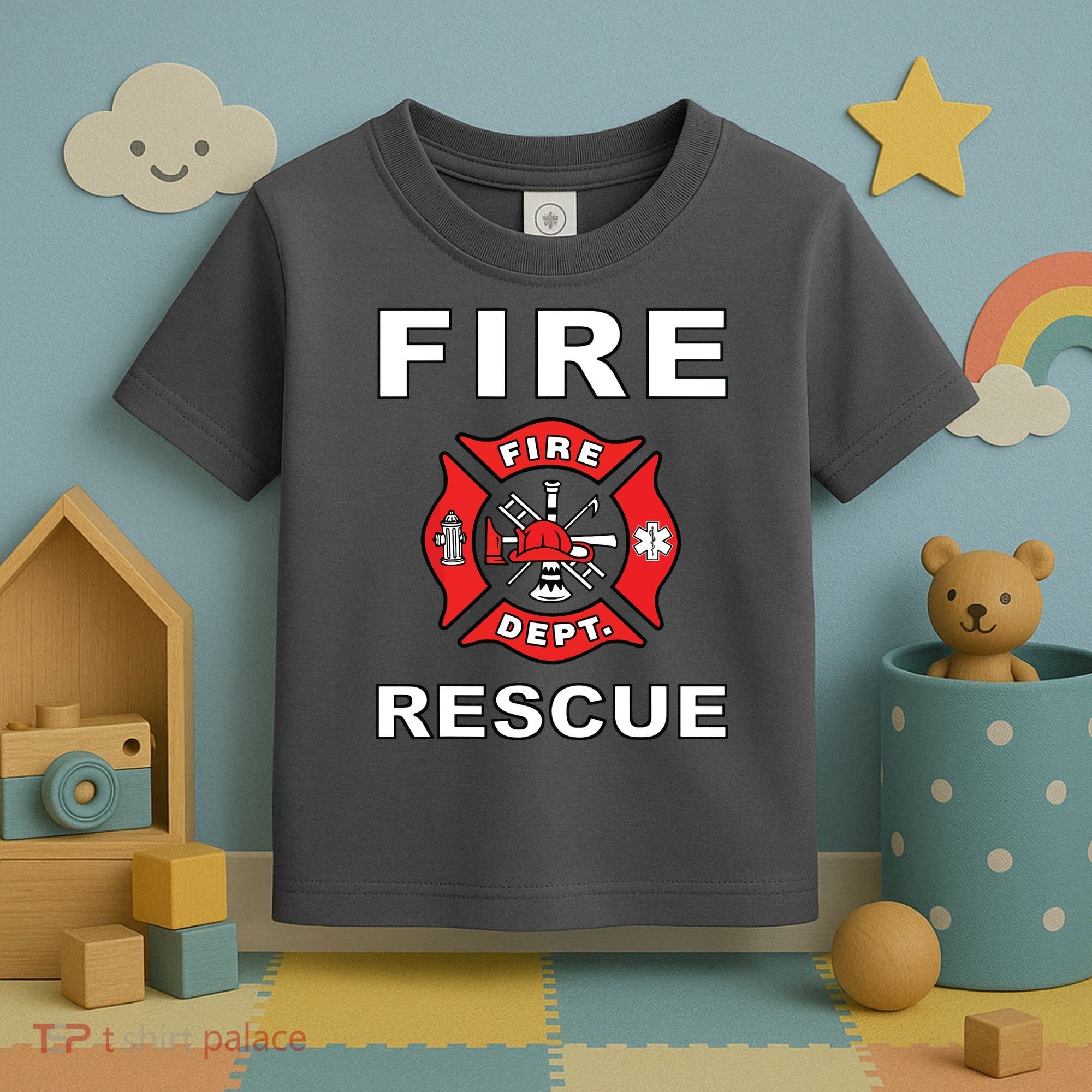 FIRE RESCUE FIRE FIGHTER FIREMAN Toddler T-Shirt