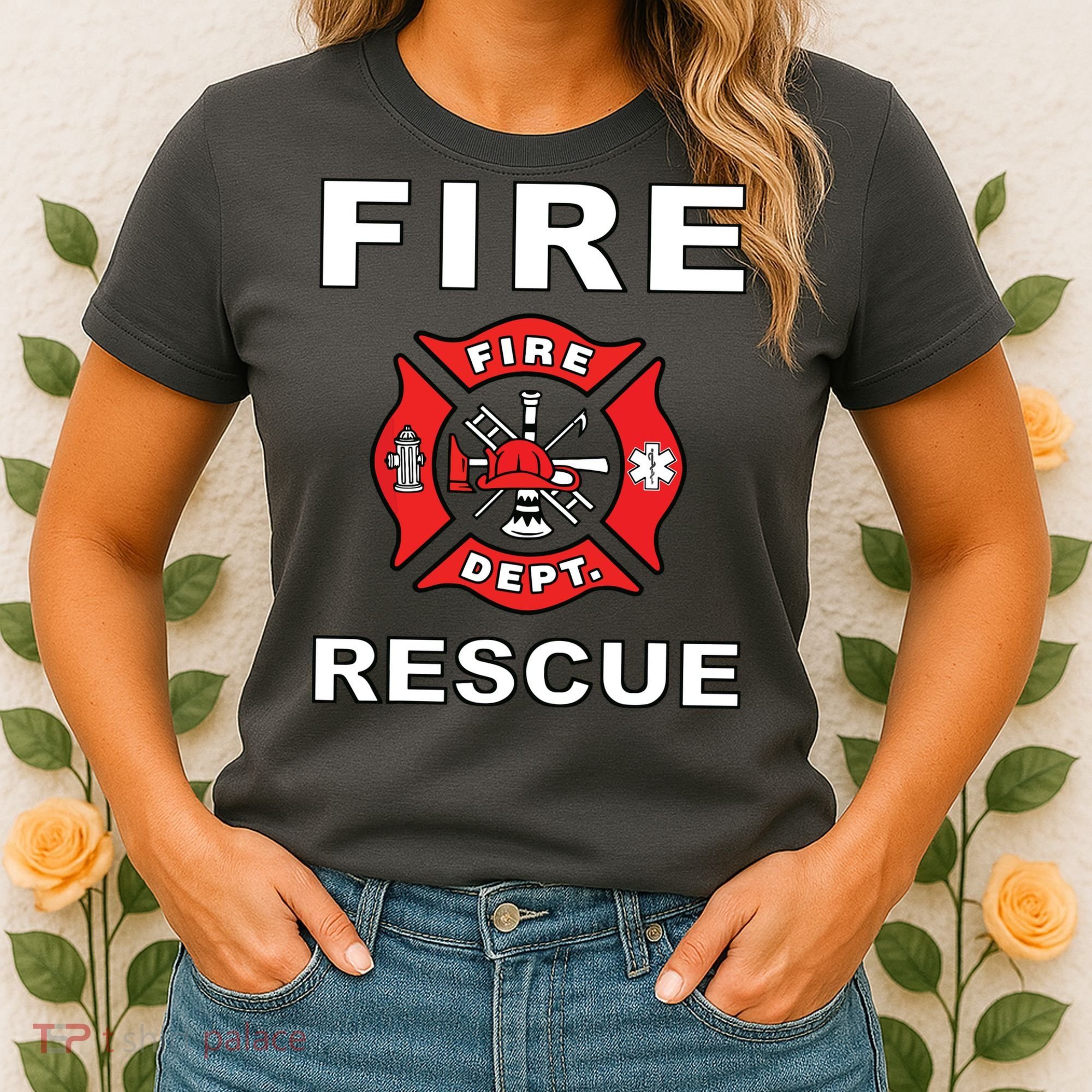 FIRE RESCUE FIRE FIGHTER FIREMAN Women's T-Shirt