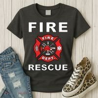 FIRE RESCUE FIRE FIGHTER FIREMAN Women's T-Shirt thumb 3