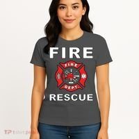 FIRE RESCUE FIRE FIGHTER FIREMAN Women's T-Shirt thumb 4