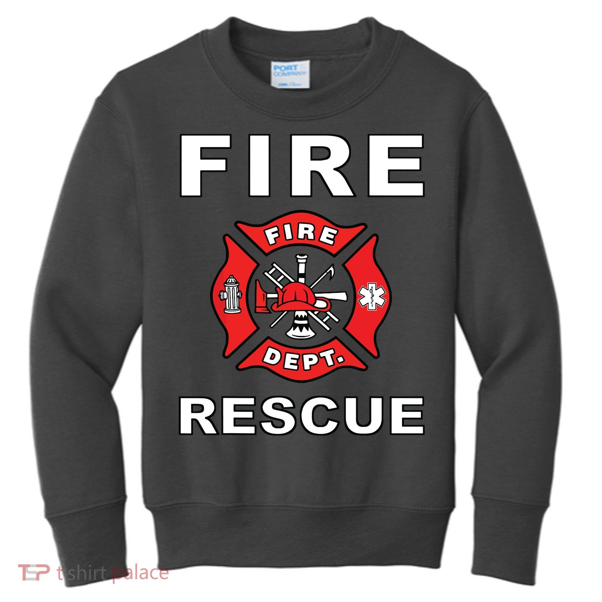 FIRE RESCUE FIRE FIGHTER FIREMAN Kids Sweatshirt