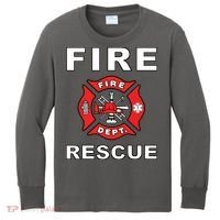 FIRE RESCUE FIRE FIGHTER FIREMAN Kids Long Sleeve Shirt thumb 0