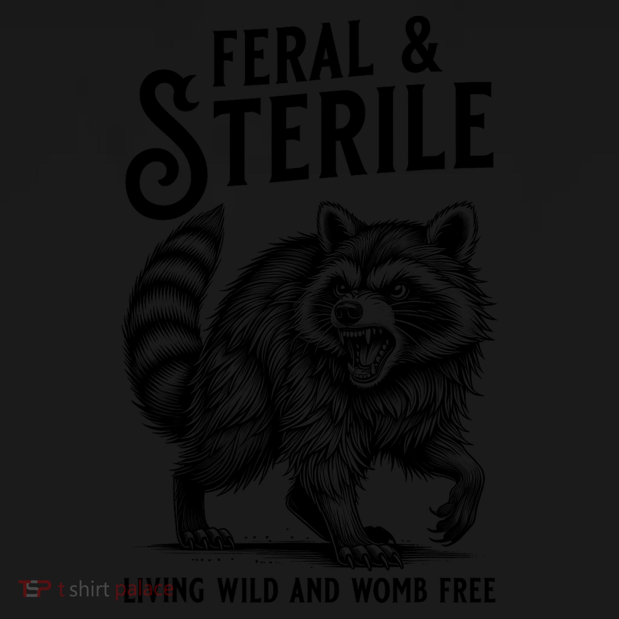 Feral Raccoon Funny Hysterectomy Recovery Present  Coaster