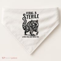 Feral Raccoon Funny Hysterectomy Recovery Present  USA-Made Doggie Bandana thumb 0