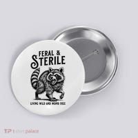 Feral Raccoon Funny Hysterectomy Recovery Present  Button thumb 0